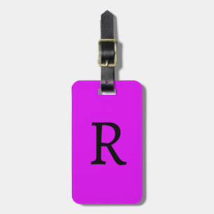 Neonrosa Monogramm Geschenkparty Mitbringsel Lila Gepäckanhänger