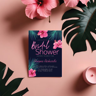 Neonrosa tropische Retro-Liebe