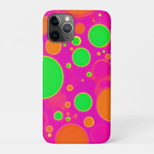 Neonrosa und grüne Retro Circle Design Case-Mate iPhone Hülle