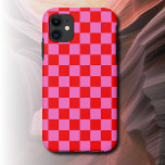 Neonrosa und rotes Karton Vintag Case-Mate iPhone Hülle<br><div class="desc">Neonrosa und rotes Karton | VINTAG | Classic | Trendy | Stilvoll | Mode | Minimal</div>
