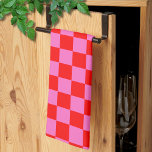 Neonrosa und rotes Karton Vintag Geschirrtuch<br><div class="desc">Neonrosa und rotes Karton | VINTAG | Classic | Trendy | Stilvoll | Mode | Minimal</div>