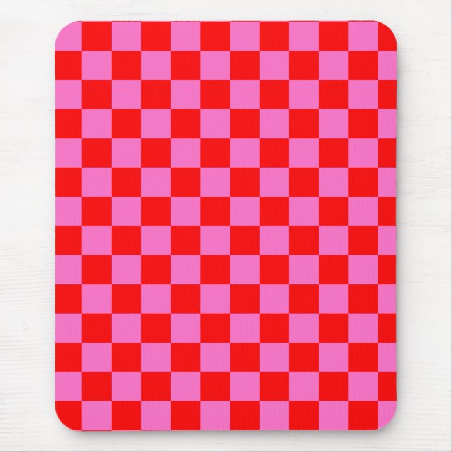 Neonrosa und rotes Karton Vintag Mousepad (Vorne)