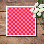 Neonrosa und rotes Karton Vintag Serviette<br><div class="desc">Neonrosa und rotes Karton | VINTAG | Classic | Trendy | Stilvoll | Mode | Minimal</div>