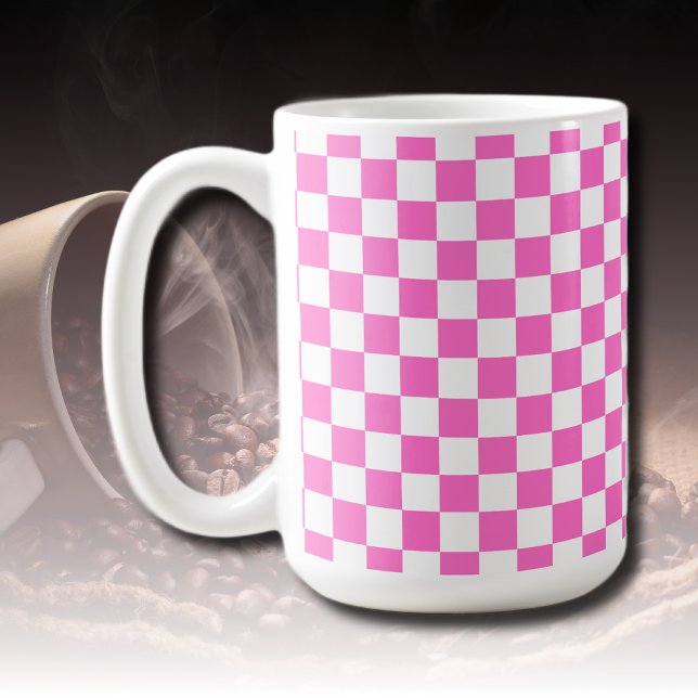 Neonrosa und weißes Karton Vintag Kaffeetasse (Von Creator hochgeladen)