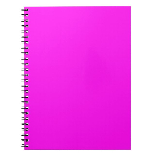 Neonrosa Uni-Farbe Minimalistisch Notizblock (Vorderseite)