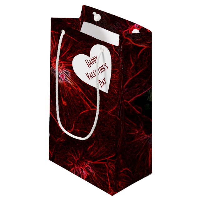 Neonrote Veilchen Kleine Geschenktüte (Vorderseite Schrägansicht)