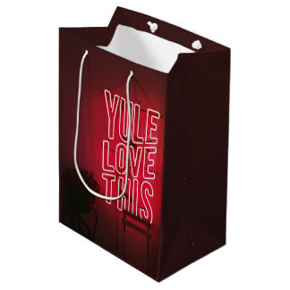 Neonrotes Jul Liebt Dies Mittlere Geschenktüte