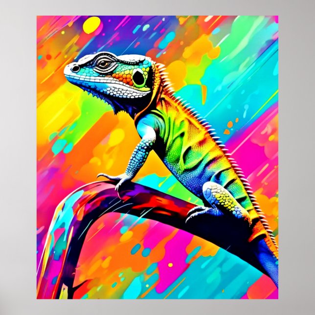 Neonscale Lizard Poster (Vorne)
