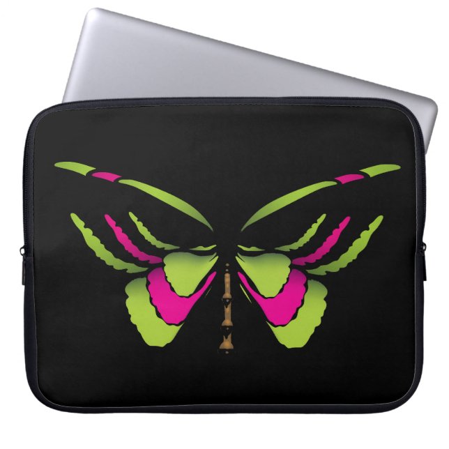 Neonschmetterling Laptopschutzhülle (Vorderseite)