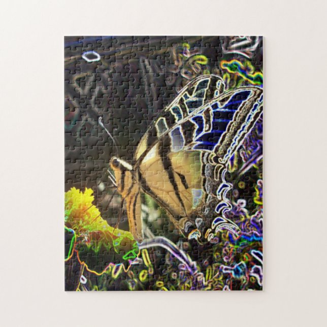 Neonschmetterling Puzzle (Vertikal)