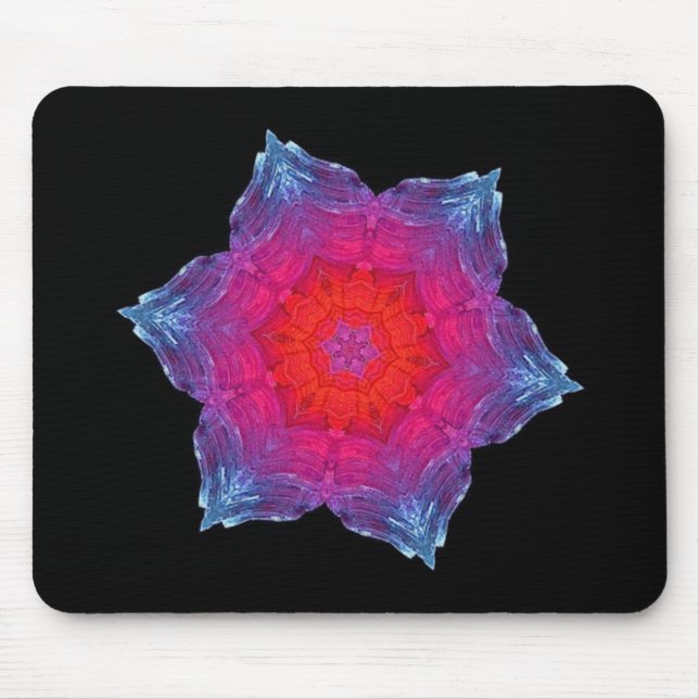 Neonschneeflocke Mousepad (Vorne)