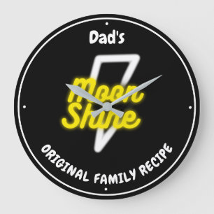 Neonshine White Lightning Neon Effect Name Große Wanduhr