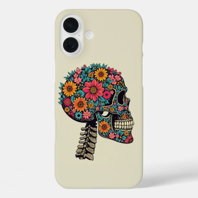 Neonskull- Halloween gothic Case-Mate iPhone Hülle (Rückseite)