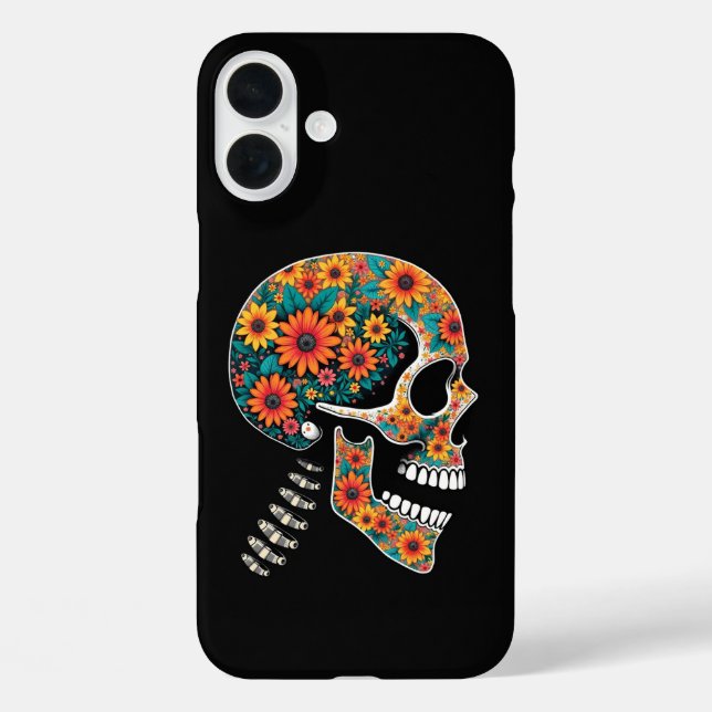 Neonskull- Halloween gothic Case-Mate iPhone Hülle (Rückseite)