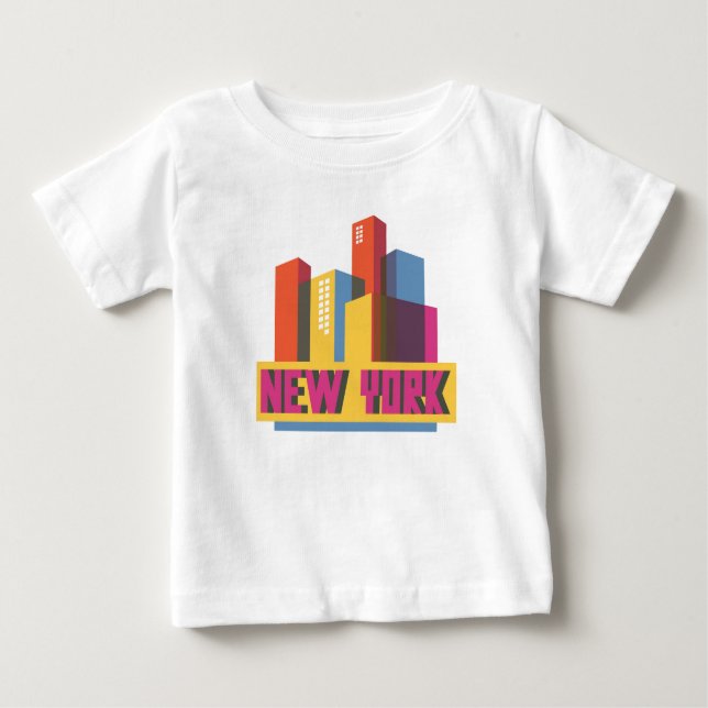 NeonSkyline New York City | Baby T-shirt (Vorderseite)