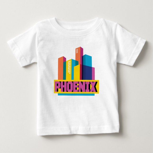 NeonSkyline Phoenix, Arizona | Baby T-shirt (Vorderseite)