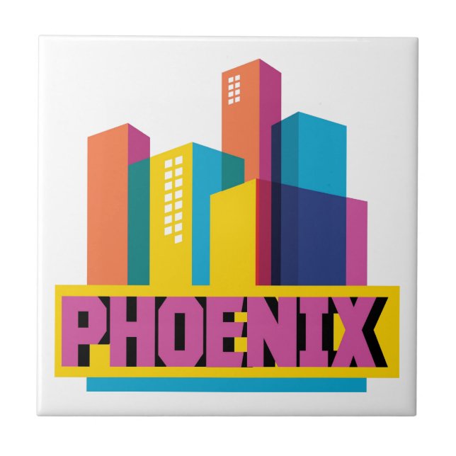 NeonSkyline Phoenix, Arizona | Fliese (Vorderseite)