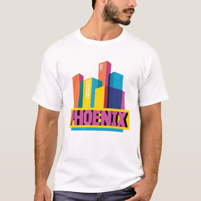 NeonSkyline Phoenix, Arizona | T-Shirt (Vorderseite)