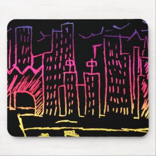 NeonStadtbild Mousepad