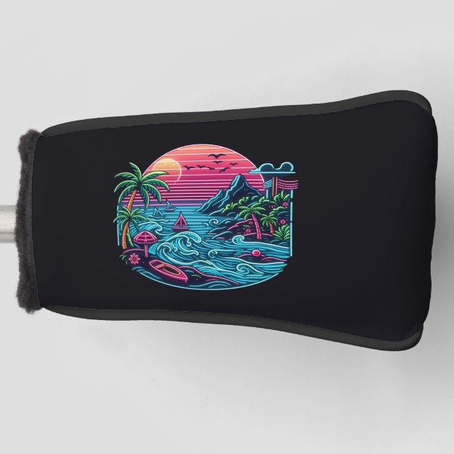 Neonstrand von Tropical/Hawaii Golf Headcover (Vorderseite)