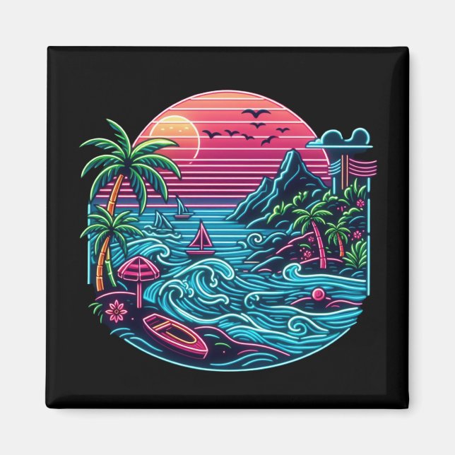 Neonstrand von Tropical/Hawaii Magnet (Vorne)