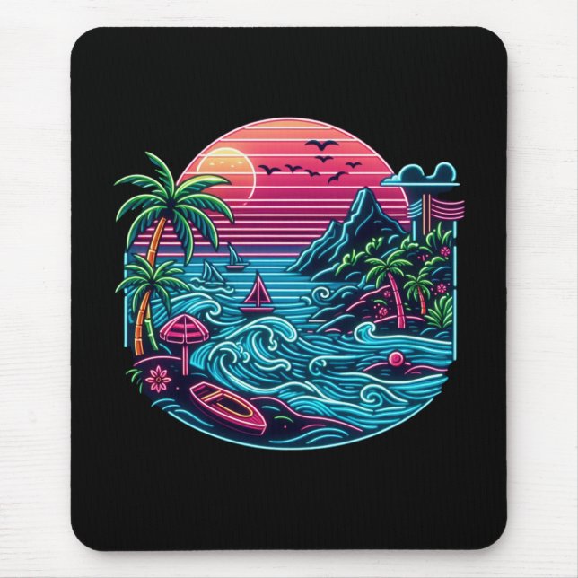 Neonstrand von Tropical/Hawaii Mousepad (Vorne)