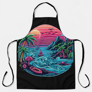 Neonstrand von Tropical/Hawaii Schürze