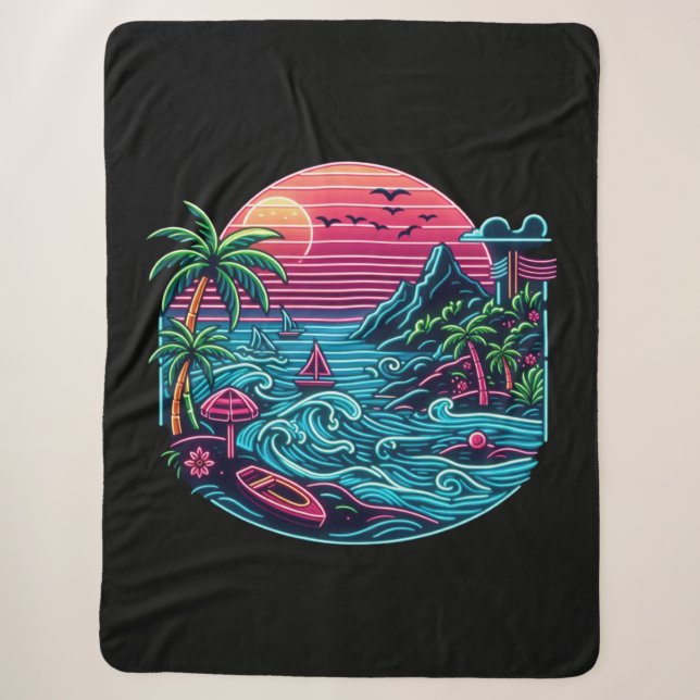 Neonstrand von Tropical/Hawaii Sherpadecke (Vorderseite)
