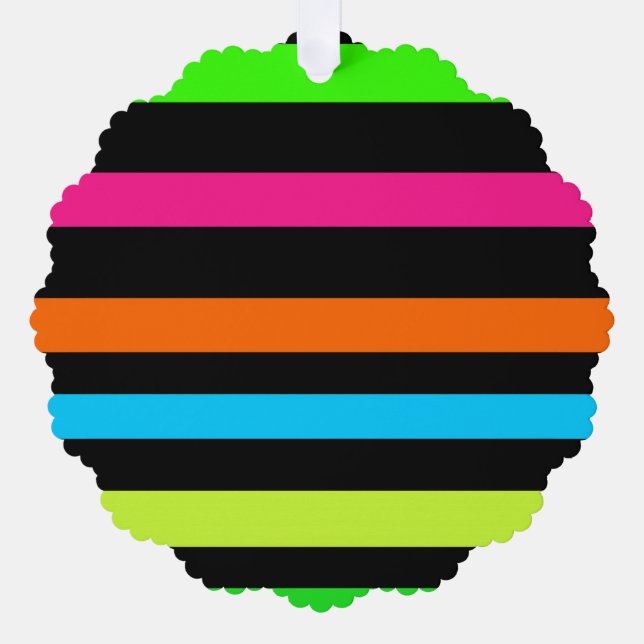 Neonstreifen Ornament Karte (Vorderseite)