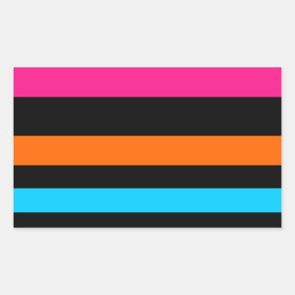 Neonstreifen Rechteckiger Aufkleber