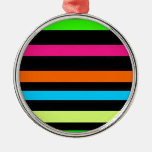 Neonstreifen Silbernes Ornament