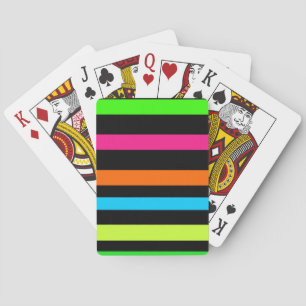 Neonstreifen Spielkarten