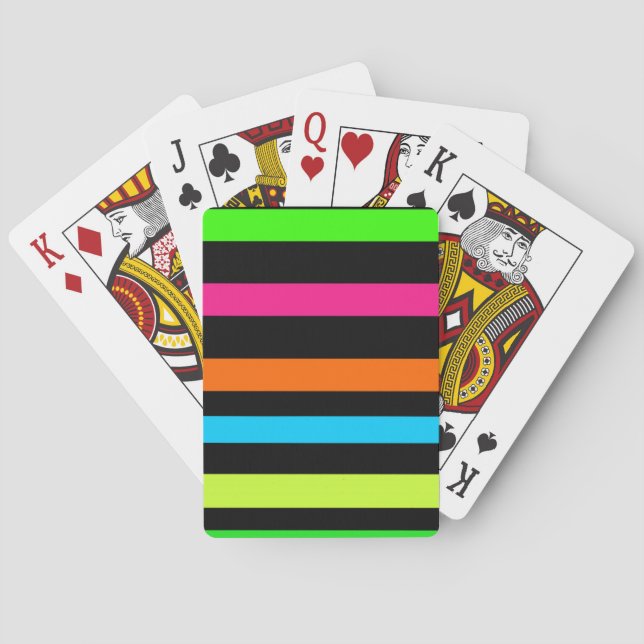 Neonstreifen Spielkarten (Rückseite)