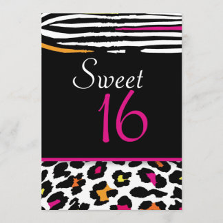 Neontiereinladung 2 des druck-Bonbon-16 Einladung