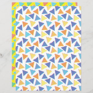 Neontriangle-Muster der 80er/90er Jahre