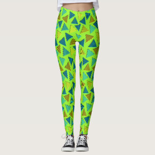 Neontriegelmuster der Retro-90er Jahre Leggings
