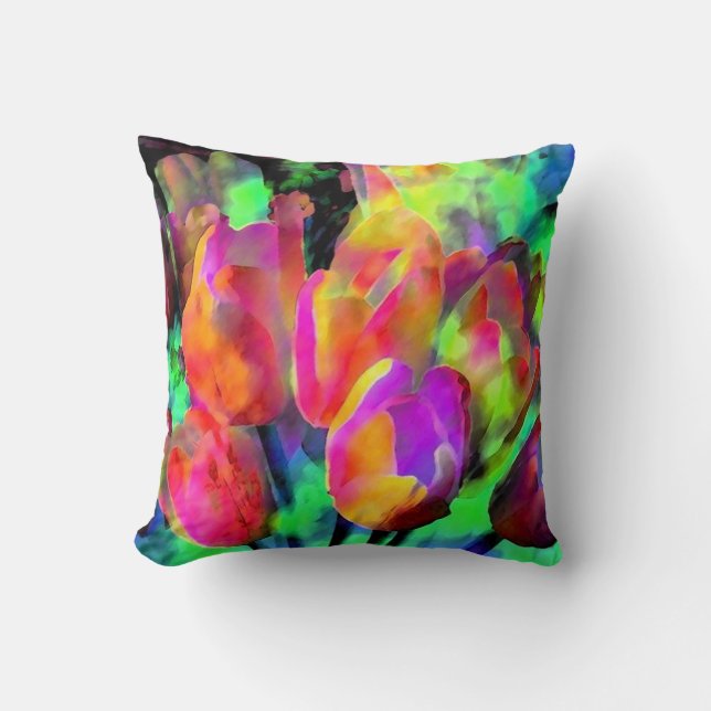 "Neontulpe" Kissen (Vorderseite)