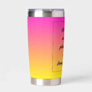 Neonverlauf von Gelb zu Rosa Thermobecher