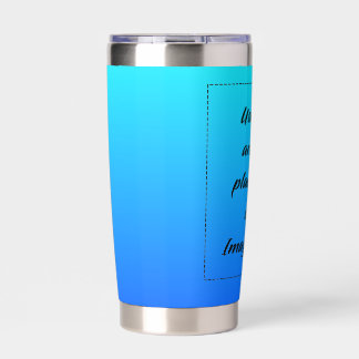 Neonverlauf von Hellblau zu Dunkelblau Thermobecher