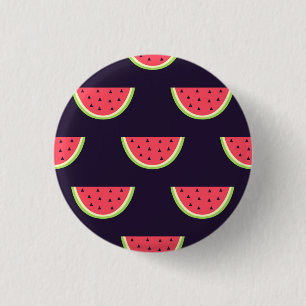 Neonwassermelone auf lila Muster Button