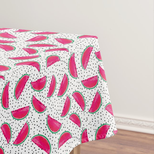 Neonwassermelone auf Samen-Muster Tischdecke (Beispiel)