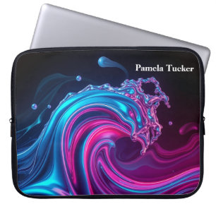 Neonwelle Futuristisches Cyberpunk-Gaming Laptopschutzhülle