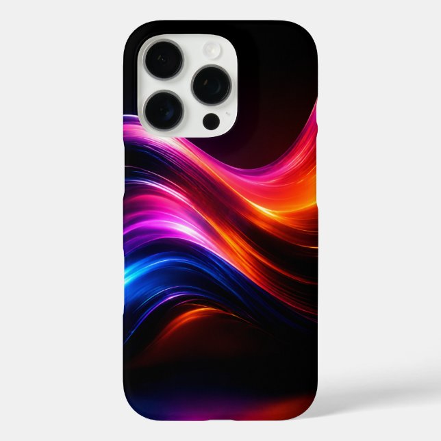 Neonwellen-Glowing iPhone 16 Hülle (Rückseite)