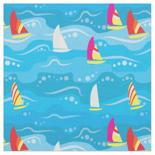 Neonyacht-Muster Stoff