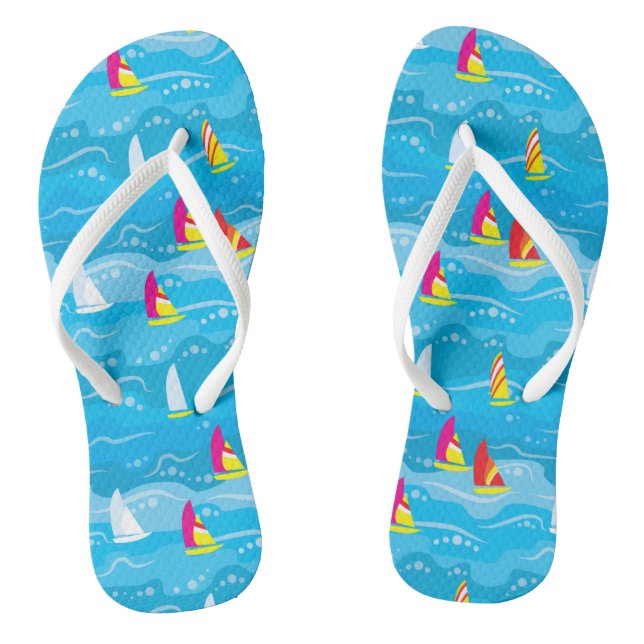 NeonYachtmuster Flip Flops (Fußbett)