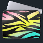 Neonzebra-Elektronik-Tasche Laptopschutzhülle<br><div class="desc">Eine Elektroniktasche,  die einen Spritzpistolen-80er kennzeichnet,  inspirierte Neonzebradruckentwurf.</div>