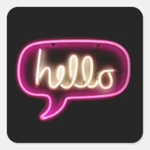 Neonzeichen hello