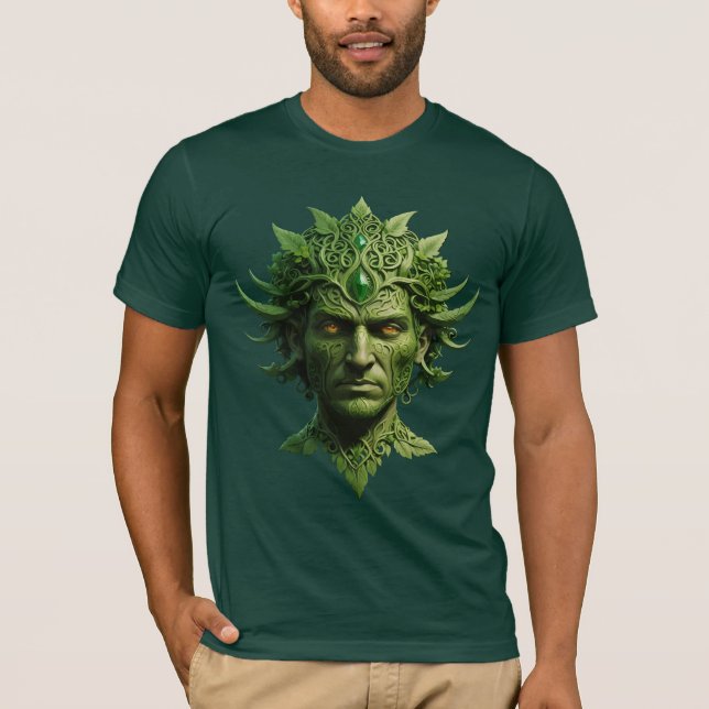 Neopagan-Jack im Grünen Wilden Mann T-Shirt (Vorderseite)