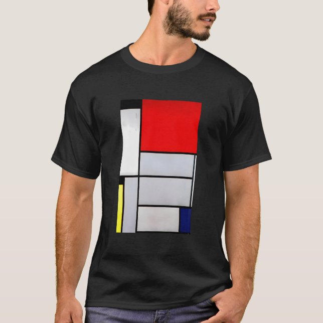 Neoplastische Abstrakte Malerei nach Piet Mon T-Shirt (Vorderseite)
