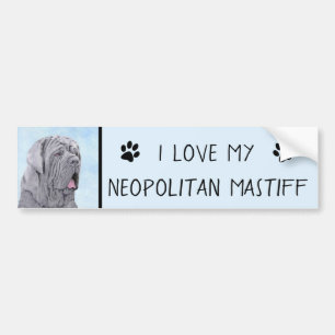 Neopolitan Mastiff Painting - Original Dog Art Autoaufkleber